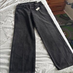 Express Charcoal Button-Fly Jeans